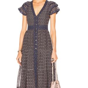 Ulla Johnson Button Front Midi Dress
